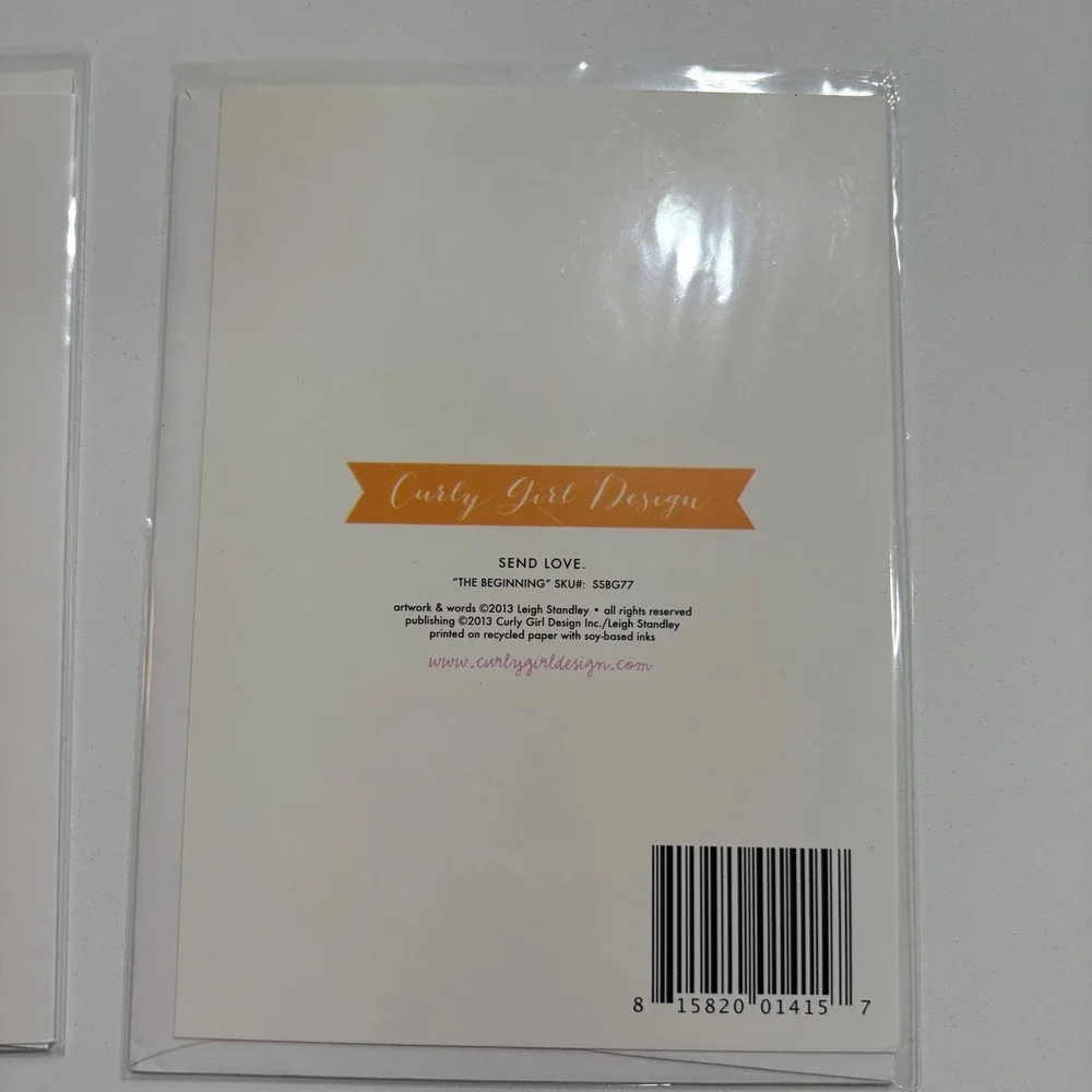 2 Curly Girl Design Stationery Greeting‎ Cards Inspirational Quotes Blank Inside